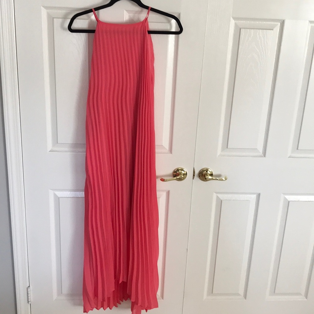 Chicwish chiffon pleated maxi slip dress
